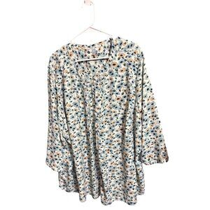 CROFT & BARROW Womens Plus 4X‎ Floral Blouse Made In Indonesia